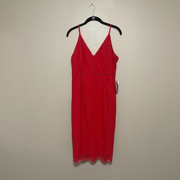 ASTR The Label Lace Red Dress Size Large - Picture 6 of 8